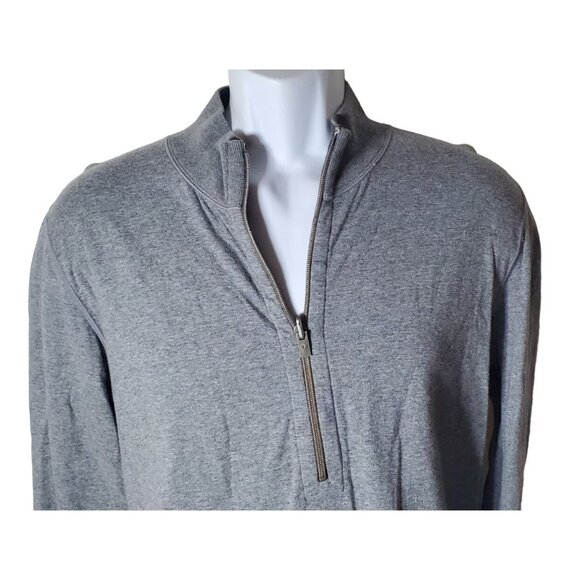 Tommy Bahama Gray 1/4 Zip Pullover Sweatshirt Reversible Mens Size M - Picture 2 of 13